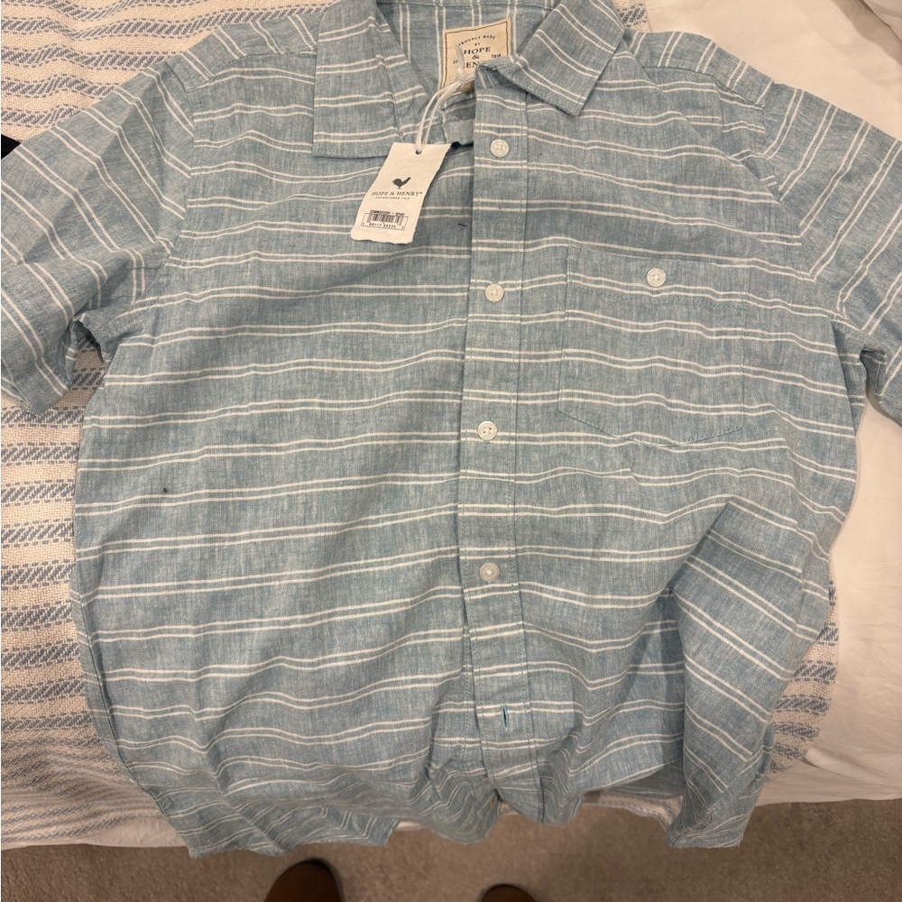 Men's Blue Striped Shirt